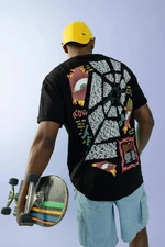 DEFACTO Comfort Fit Crew Neck Printed T-Shirt