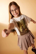 DEFACTO Girl Harry Potter Short-Sleeve T-Shirt with Hairpins 2-Pack