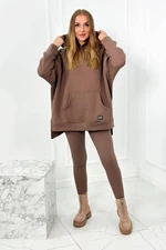 Cotton set insulated sweatshirt + mocca leggings