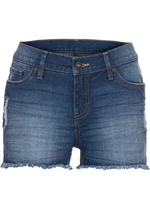 Džínsové šortky Hotpants s rozstrapkaným zakončením