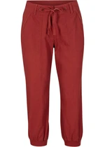 3/4 plátené nohavice, Loose Fit, komfortný pás