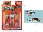 "Ballers" 5 piece Diecast Figure Set (4 Figures 1 Basketball Hoop) Limited Edition to 3600 pieces Worldwide 1/64 Scale Models by American Diorama