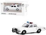 1980-1989 Dodge Diplomat Police Unmarked White with Light Bar "Hot Pursuit" "Hobby Exclusive" Series 1/64 Diecast Model Car by Greenlight