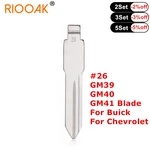 5pcs Metal KD Xhorse VVDI Uncut Remote Car Key Blade #26 GM39 GM40 GM41 Blade for Buick Chevrolet Pontiac Hummer