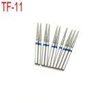 1 Set Diamond Dental Burs Drill Dentistry Burs High Speed Handpiece Handle Diameter 1.6mm TF-11