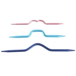 3Pcs/lot Multicolor Curved Crochet Hooks Aluminum Knitting Needles Pins For Scarf Sweater Twist Weaving Sewing Stitch Knit Tools