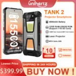 US MX AU EU In Stock Unihertz 8849 Tank 2 Projector Rugged 22GB+256GB Camping Light 108MP 64MP Super Night Vision G99 15500mAh