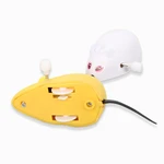 Cute Cat Toys Plush Fur Toy Clockwork Shake Movement Mouse Pet Kitten Funny Rat Safety Plush Little Mouse Interactive Toy Gift