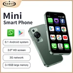 SERVO Small Smartphone,3.0" Screen,Android GPS 2GB+16GB Quad-Core,1000mAh,Google Play Store,3G Cellular Global,Mini Mobile Phone
