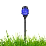 Solar Torch Lights Light Christmas Torch Lights Solar Powered 300mAh 1.2V Outdoor Decor Flame Lamp Lights For Sidewalk Yard