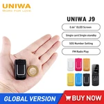 UNIWA J9 2G Single Card Mini Flip Mobile phones Clamshell Push Button Wireless Bluetooth Dialer Magic Voice Handsfree Earphone