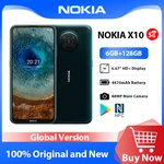 Nokia X10 5G Smartphone 6GB 128GB 6.67 inch FHD+ Display 4470mAh Battery Snapdragon 480 IP52 48MP Quad Camera 2 SIM Card