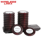 WirelessLinkx Restaurant Pager Calling Paging System 20 Coaster Buzzers Dual Charging Base For Cafe Church Clinic Food Court