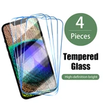 4PCS Full Cover Tempered Glass for IPhone 13 12 Pro Xs Max 13 12 Mini Screen Protector for IPhone X XR 6S 7 8 Plus SE 2020 Glass