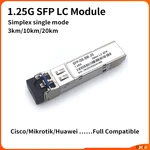 1.25G BIDI SFP LC SFP Module 3/10/20km Gigabit Simplex Singlemode Optical SFP Module With Cisco/Mikrotik/HUAWEI Full Compatible