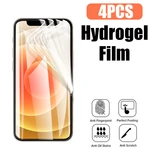 4Pcs Hydrogel Film Full Cover For iPhone 12 11 Pro Max 13 12 Mini Screen Protector For iPhone 13 XR XS Max X SE 2020 Not Glass
