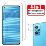 4in1 Full Cover Camera Lens for Realme GT2 RMX3310 Safety Screen Protectors 6.62" Protective Tempered Glass for Realme GT 2 HD