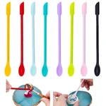 Double-Headed Seal Wax Stamp Scraper Soft Silicone Spoon Tool DIY Epoxy Resin Glue Liquid Stirring Tool Jewelry Making