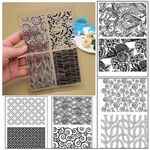 SNASAN 3D Individual Design F Polymer Clay Texture Stamp Sheets Mandala Pattern DIY Embossing Art Clay Pottery Tools Supplies