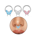 1PC Stainless Steel Butterfly Nose Ring Fashion Nase Septum Piercing Ring Cartilage Hoop Helix Small Earrings