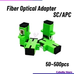50~500pcs SC APC Simplex Single-mode SC APC Fiber Flange SC Connector SC Optical Fiber Coupler Fiber Optic Adapter