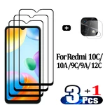 Pelicula, Front Tempered Glass For Xiaomi Redmi 10C NFC Screen Protectors Redmi 12C 10 C 9C cristal templado Redmi10C protector pantalla Redmi 10A 9A verre trempé Redmi 12 C Camera Lens Film
