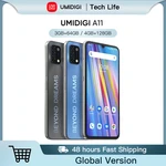 UMIDIGI A11 Smartphone Helio G25 64GB 128GB 6.53" HD+ 16MP Triple Camera 5150mAh Cellphone Original Global Version