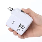 USUKEUAU Universal Plug Converter Adapter Travel Adapter High Quality Socket Dual USB Sockets Intelligently Shunt Fireproof