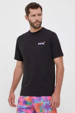 Bavlněné tričko Puma X 8ENJAMIN černá barva, s potiskem