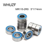 WHUZF 20/50/100pcs MR115RS Miniature Bearings Blue Sealed 5x11x4 mm ABEC-5 MR115-2RS Ball Bearing Parts For Hobby RC Car Truck