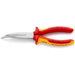 Půlkulaté kleště zahnuté, chromované, elektrikářské VDE 1000 V, 200 mm - Knipex 26 26 200