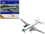 Convair CV-580 Commercial Aircraft "Frontier Airlines" White with Teal Stripes 1/400 Diecast Model Airplane by GeminiJets