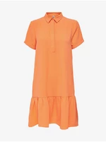 Orange Shirt Dress with Frill JDY Lion - Women