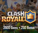 Clash Royale - 2500 Gems + 250 Bonus Reidos Voucher