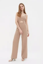 Trendyol Mink Cut Out Detailed Jumpsuit