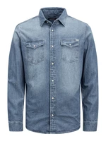 Jack&Jones Pánská košile JJESHERIDAN Slim Fit 12138115 Medium Blue Denim S