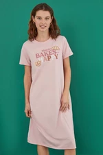Bavlnená nočná košeľa women'secret MANOLO BAKES ružová farba, bavlnená, 4366574
