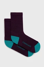 Ponožky Icebreaker Lifestyle Light dámske, fialová farba