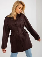 Dark brown jacket coat with pockets