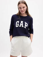 Tmavomodré dámske tričko s logom GAP