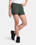 Women's running shorts Kilpi BERGEN-W Dark green