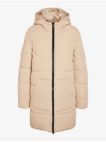 Beige Ladies Quilted Coat Noisy May Dalcon - Women