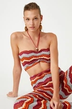 Koton Halter Neck Bustier Beads Detailed