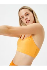 Koton Sports Bra with Piping Detail Uncaptured, Thin Straps.