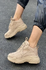 İnan Ayakkabı WOMEN'S NUDE SUEDE SNEAKER SNEAKERS Y5623