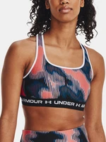 Under Armour Crossback Mid Print Bra-PNK - Women