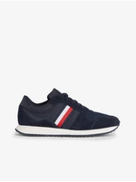 Navy blue men's sneakers with suede details Tommy Hilfiger Runne - Men's