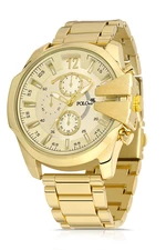 Polo Air Sports Case Men's Wristwatch Gold Color