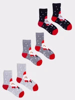 Yoclub Kids's Christmas Socks 3-Pack SKA-X049U-AA00