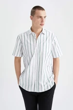 DEFACTO Relax Fit Shorts Sleeve Striped Shirt